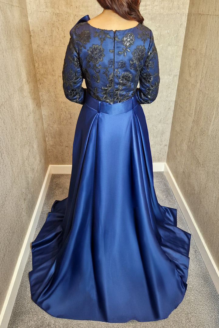Sapphire Bloom Gown