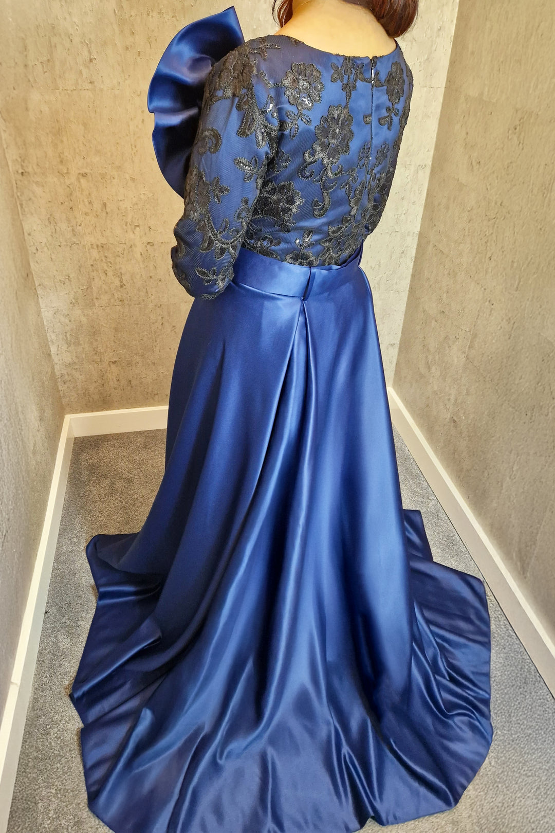 Sapphire Bloom Gown